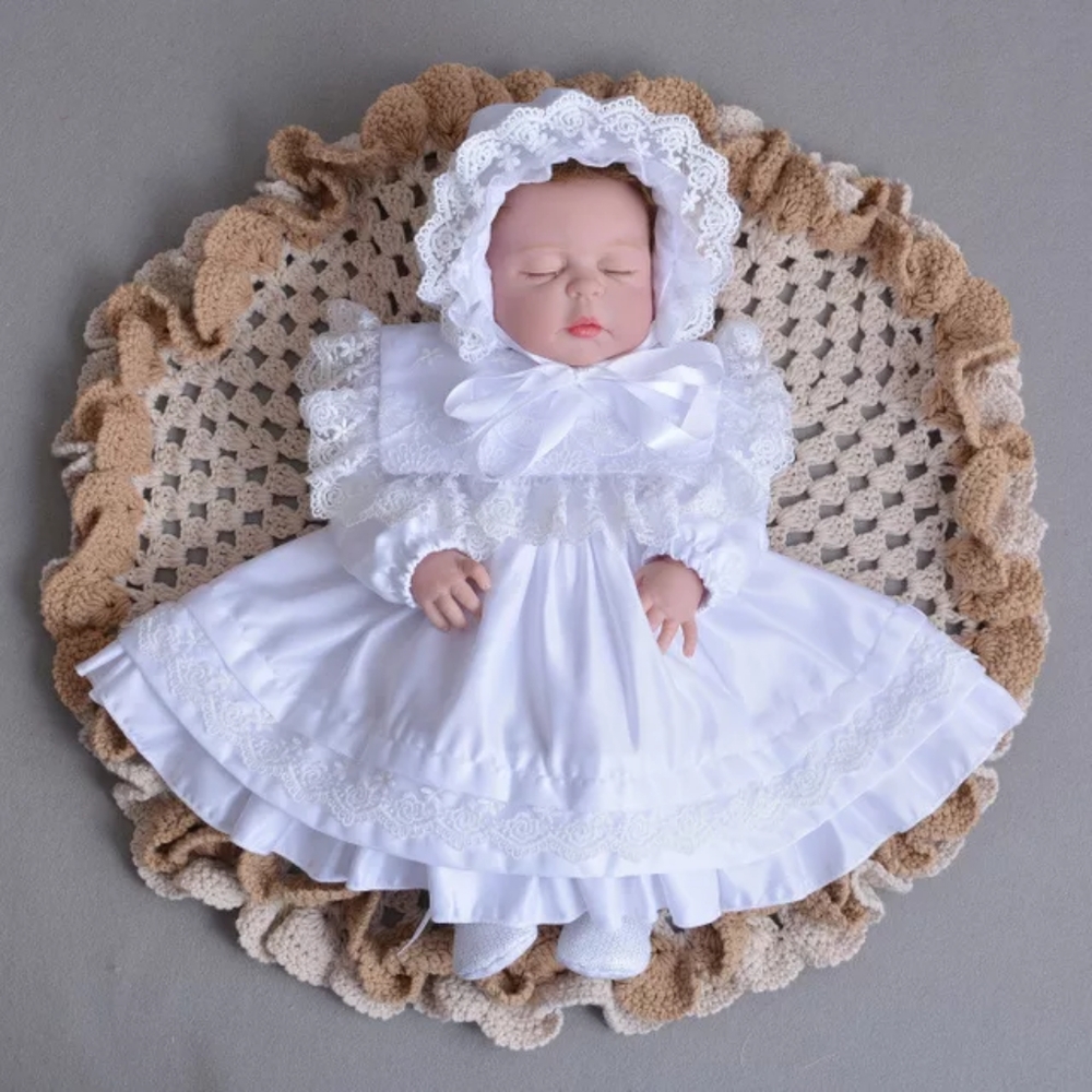 New Infant Girl Christening Baptism Dress.   Size 6 to 24 M